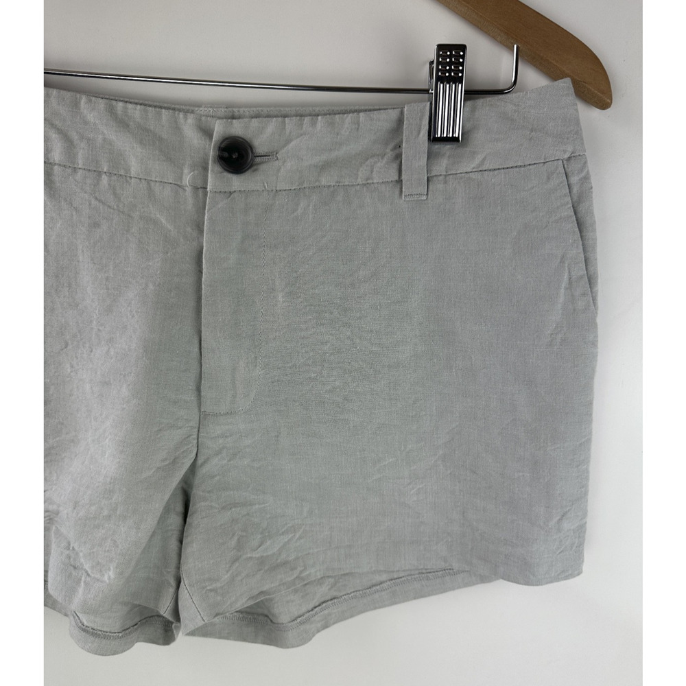 James Perse Linen Cotton Blend Short Shorts 2.5" - 3" Inseam Size 27 Button Zip - Picture 4 of 13